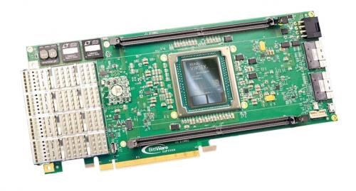 XUPVVH PCIe accelerator board from BittWare with Xilinx UltraScale and  Virtex VU35P or VU37P and up to 8 GBytes of memory at 460 GBps.