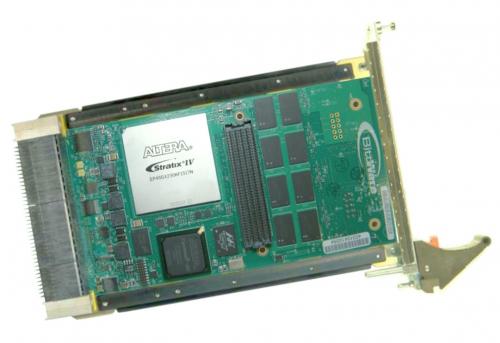 BittWare S43X is a single slot VPX 3U card with Altera Stratix IV GX FPGA supports PCI Express rev 1.0/2.0, 10 GigE, GigE, Serial RapidIO rev 1.0/2.0, and SerialLite II standards, as well as many others.
