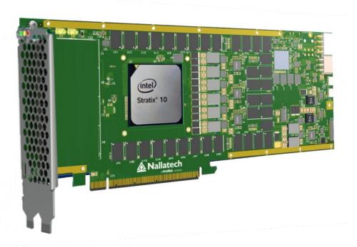 BittWare 520C accelerator board supporting Intel Stratix 10 F1760 NF43 fpga.